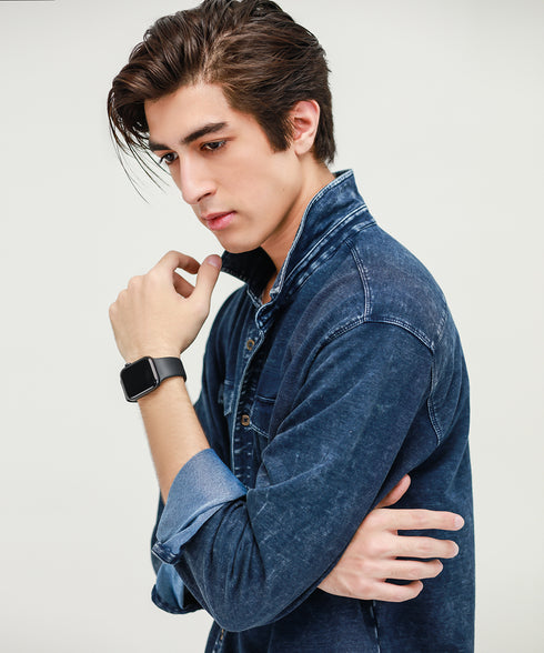 Men's Denim Button Down Shirt